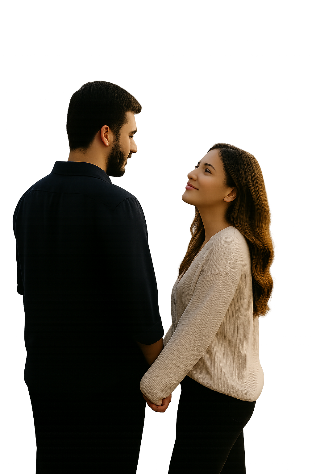 Couple in intimate conversation